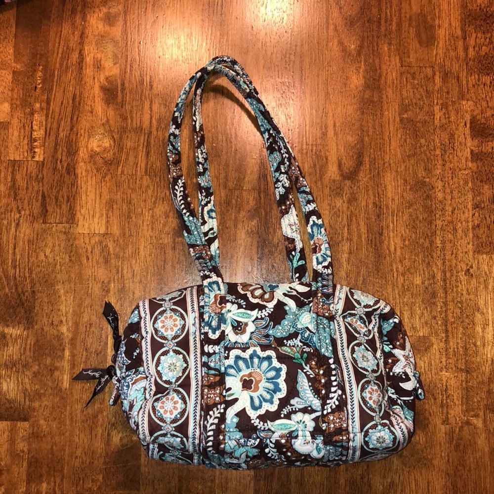 RETIRED Vera Bradley JAVA BLUE Handbag Purse EUC
